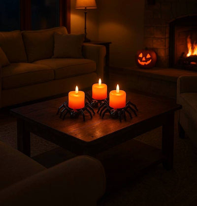 Halloween Spider Candlestick Ornaments